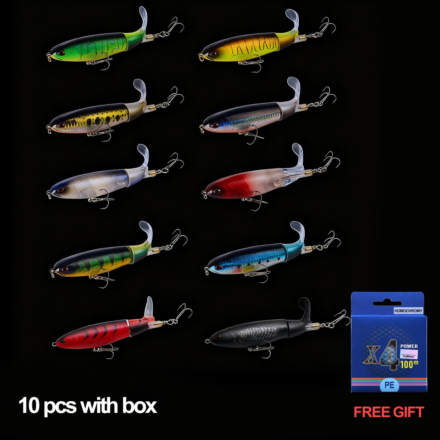 🔥Last day:43%OFF🔥Rotating Tail Fishing Lures🎣