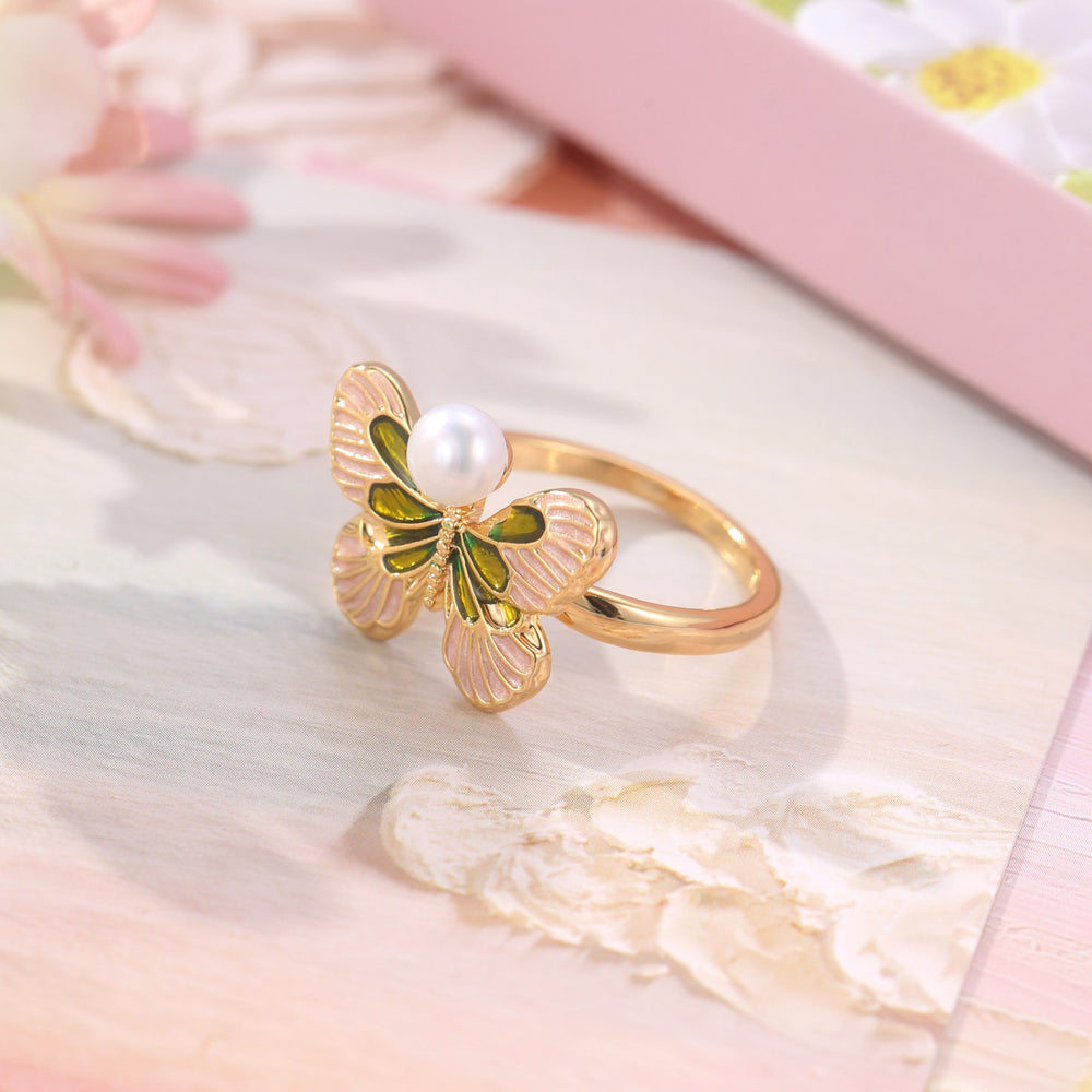 Enamel Butterfly Ring