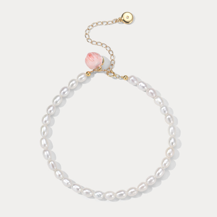 Peach Pearl Anklet