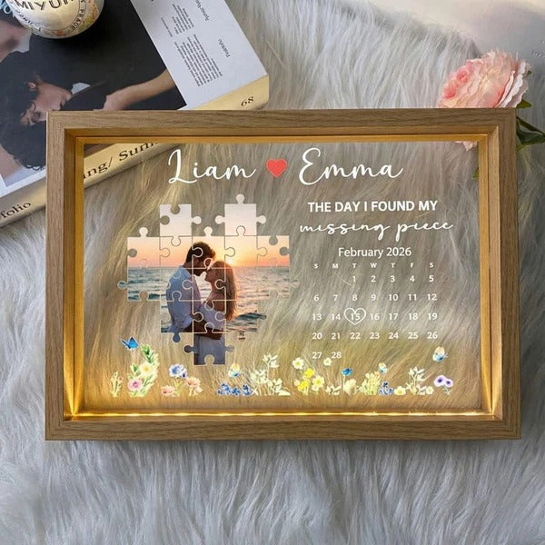 💥Valentine's Day Limited Edition💥The Day I Found My Missing Piece Light Frame Personalized Gift