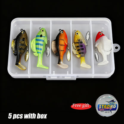 💥Last day 46% OFF💥Paddle Tail Swimbaits with Spinner