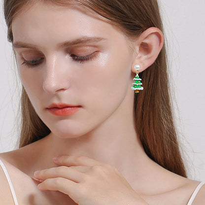 Christmas Tree & Snowman Earrings