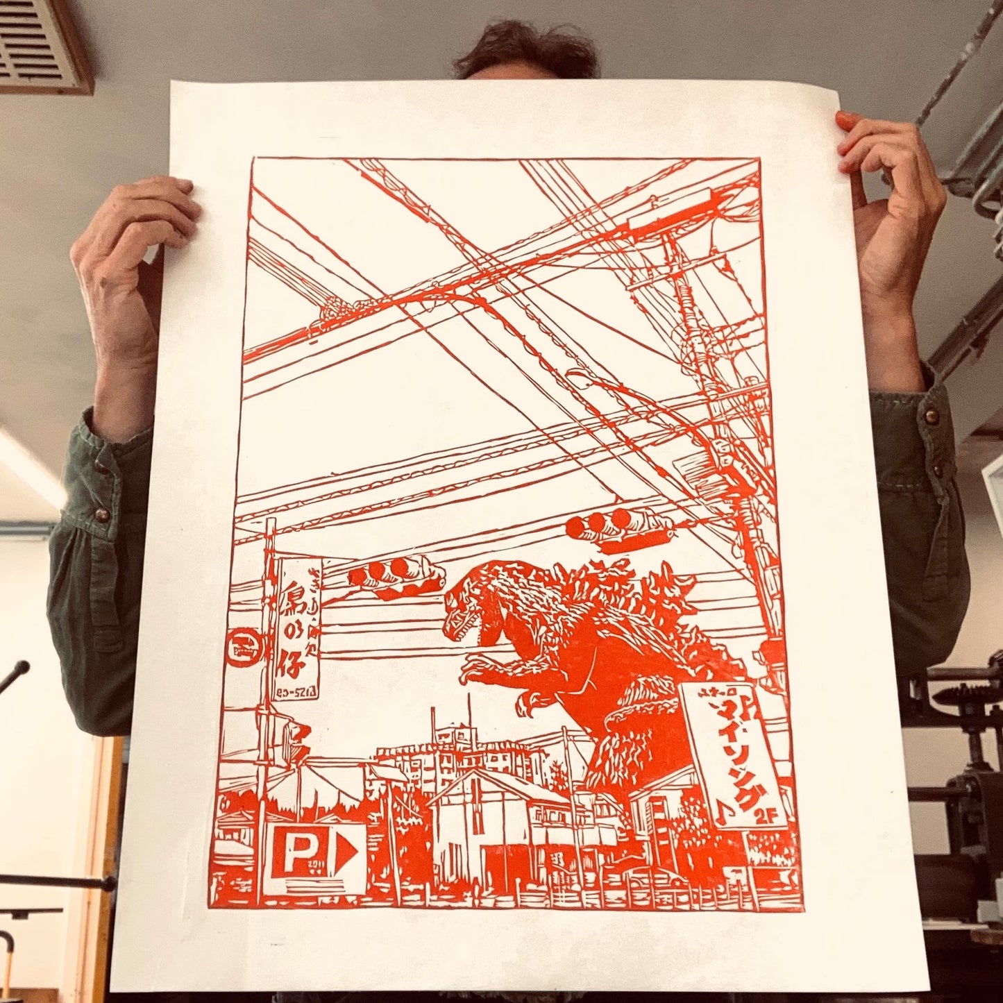 💥Last day 50% OFF💥Handgemaakte Godzilla Poster