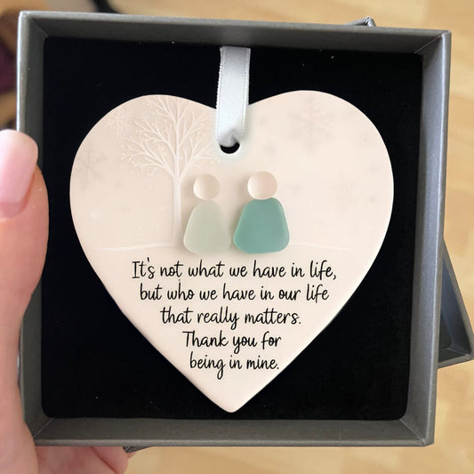Heart-Shaped Sea Glass Friendship Decor🌊✨
