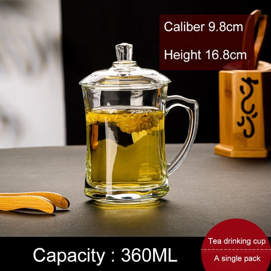 💥Last day 40% OFF💥Crystal Glass With Cup Lip With Tea Strainer 360ml 380ml