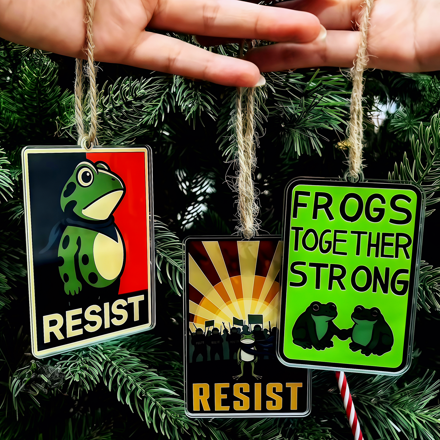 💥Last day 55% OFF💥Portland Frog Christmas Ornament