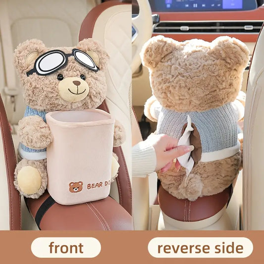 Spectacled Bear Storage Bucket & Car tissue box trash can