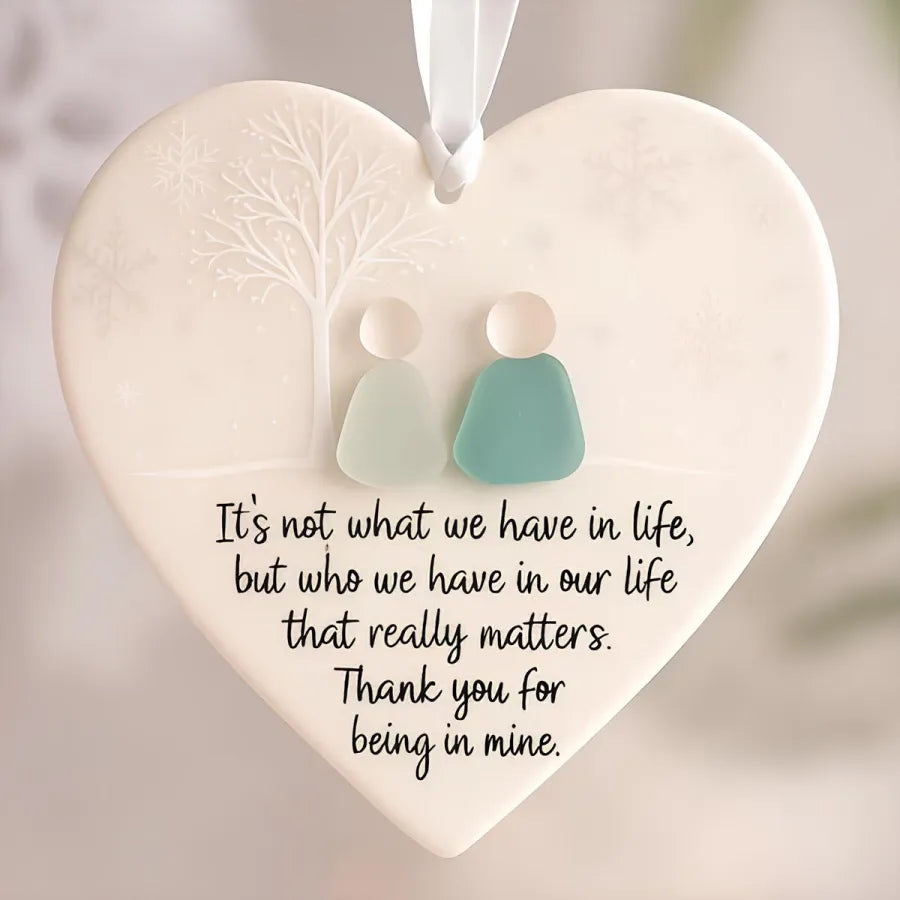 Heart-Shaped Sea Glass Friendship Decor🌊✨