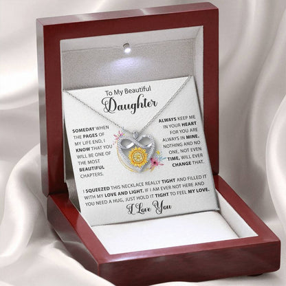 🔥Last Day 51% OFF🔥To My Daughter- Sunflower Heart Necklace