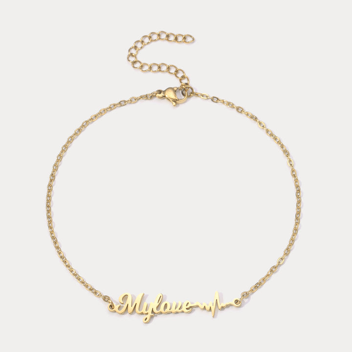 Personalized Heartbeat Anklet