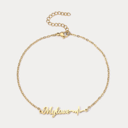 Personalized Heartbeat Anklet
