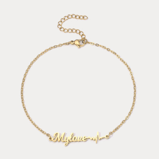 Personalized Heartbeat Anklet