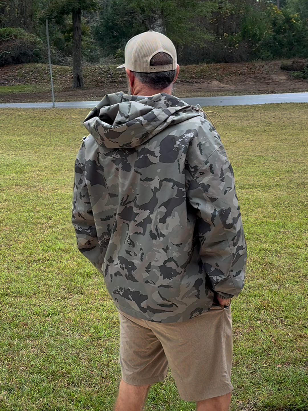 Camouflage raincoat jacket fishing gear