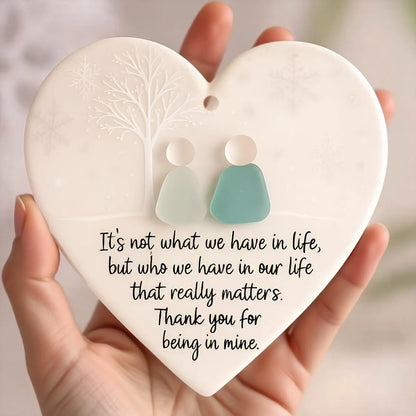 Heart-Shaped Sea Glass Friendship Decor🌊✨