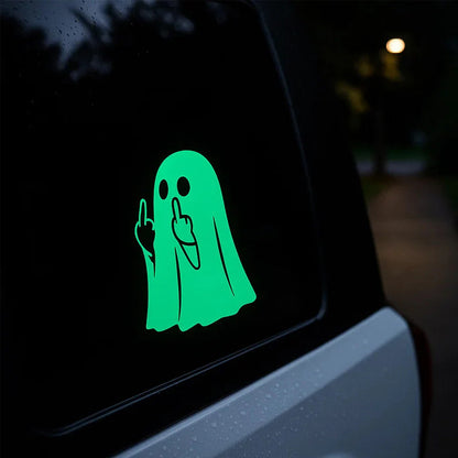 🎃Glowing Ghost Middle Finger Sticker👻