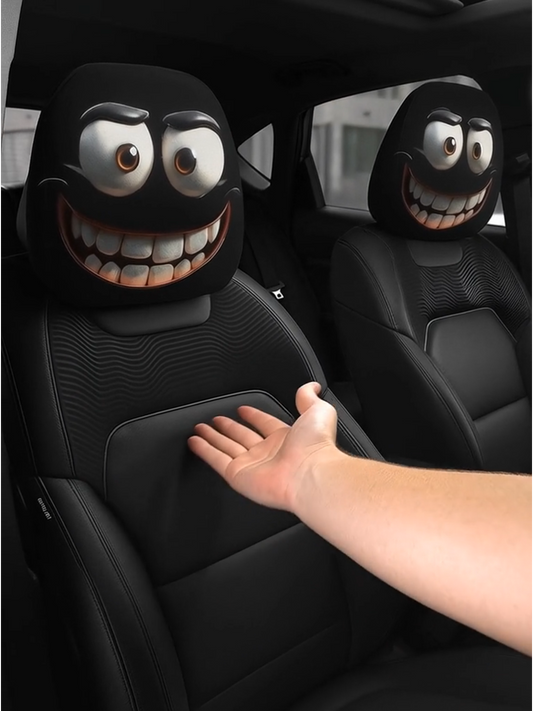 😆Funny Cartoon Car Headrest Covers🚗