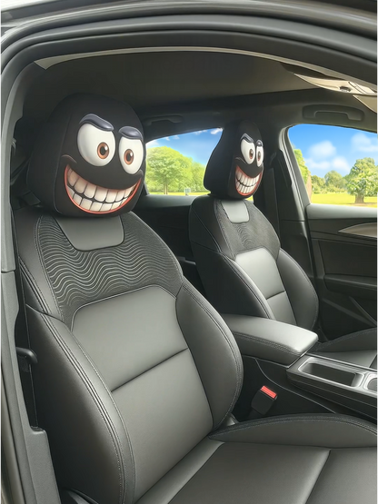 😆Funny Cartoon Car Headrest Covers🚗