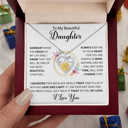 🔥Last Day 51% OFF🔥To My Daughter- Sunflower Heart Necklace