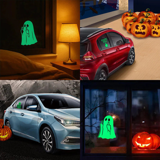 🎃Glowing Ghost Middle Finger Sticker👻