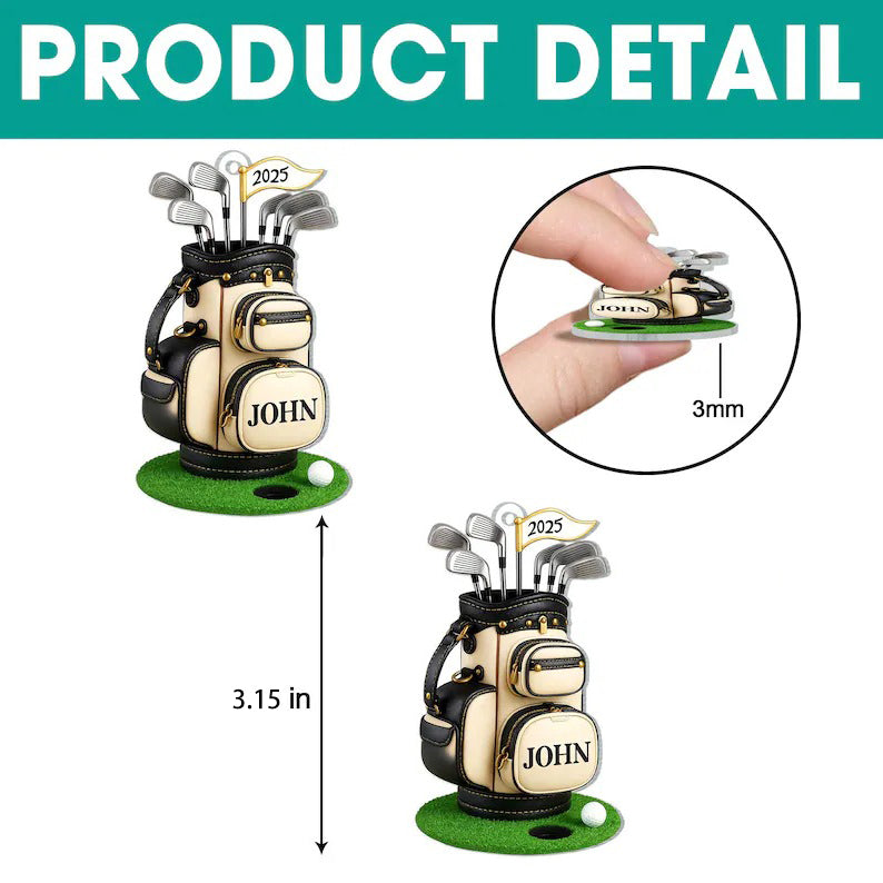 💥Last day 56% OFF💥3DPersonalized Golf Bag Ornament