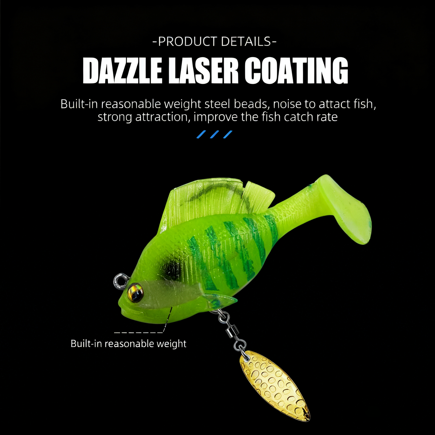 💥Last day 46% OFF💥Paddle Tail Swimbaits with Spinner