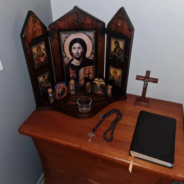 Handmade Wooden Carved Iconostasis
