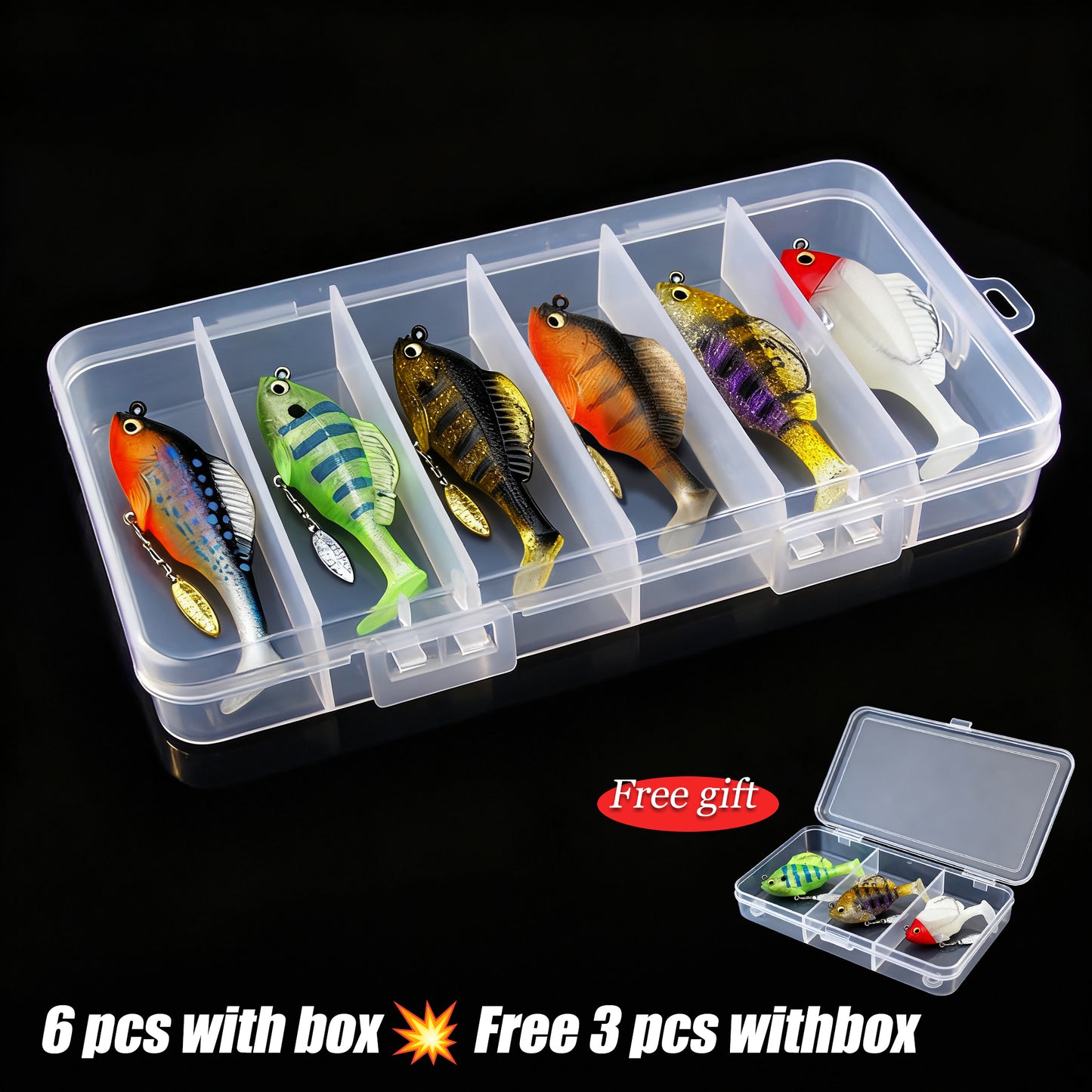 💥Last day 46% OFF💥Paddle Tail Swimbaits with Spinner