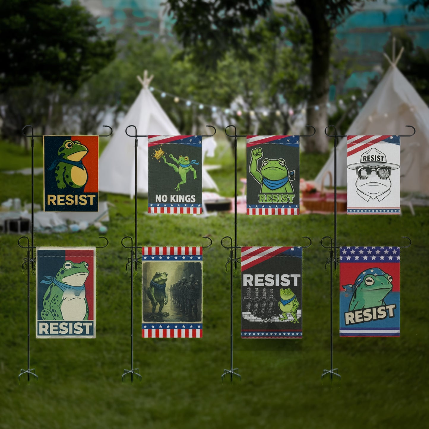 💥Last day 45% OFF💥Portland Frog Protest Garden Flag🐸