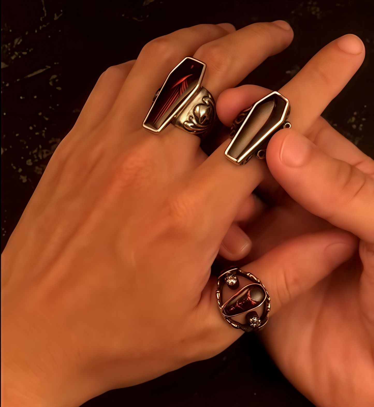 🔥Last 3 Days 55%OFF🔥Halloween Gothic Skull Ring☠️