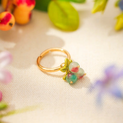 Aqua - Red Berry Ring