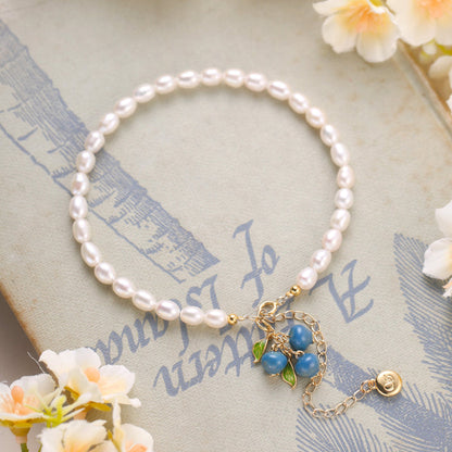 Blueberry Pearl Anklet