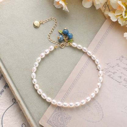 Blueberry Pearl Anklet
