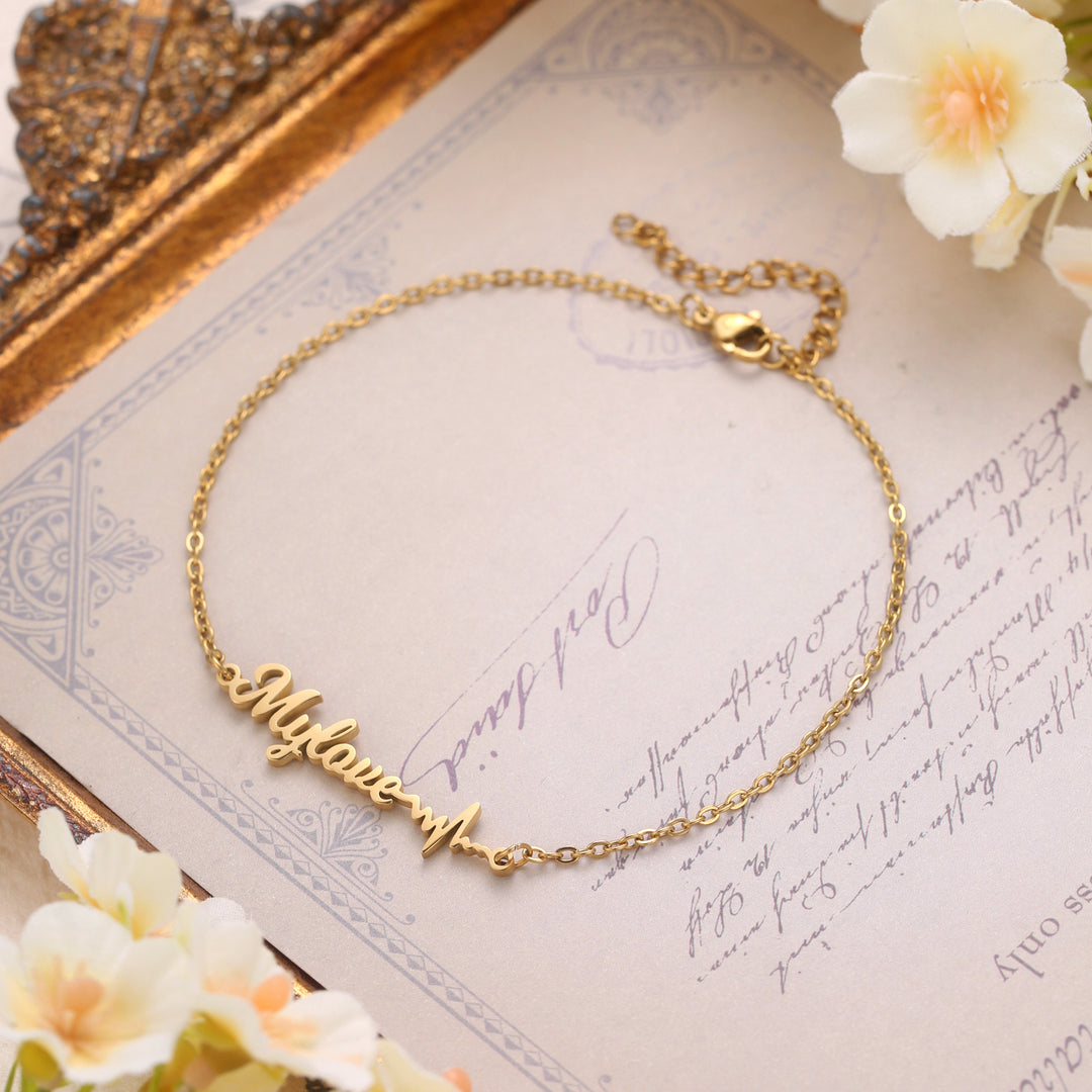 Personalized Heartbeat Anklet