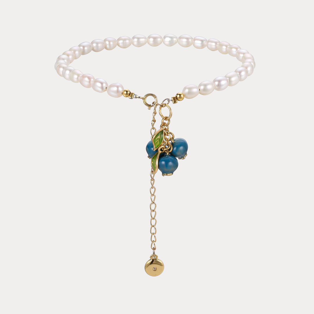 Blueberry Pearl Anklet