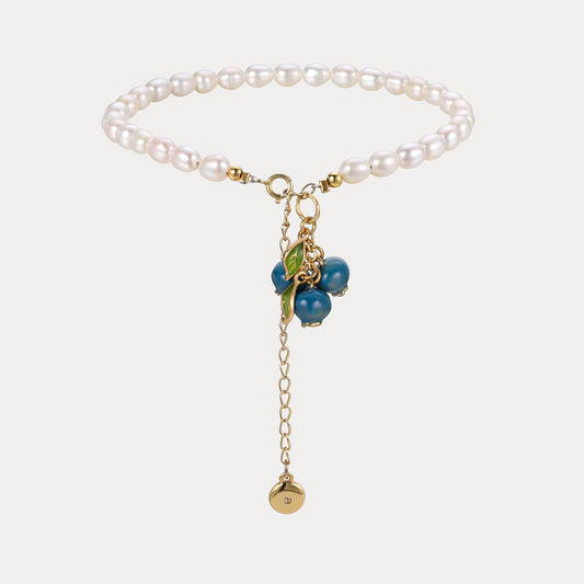 Blueberry Pearl Anklet