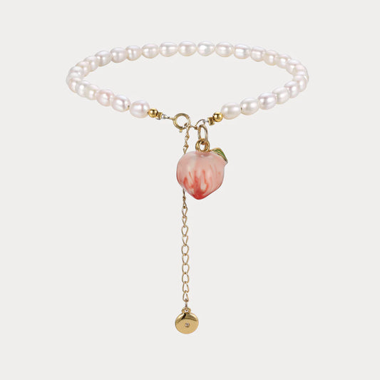 Peach Pearl Anklet