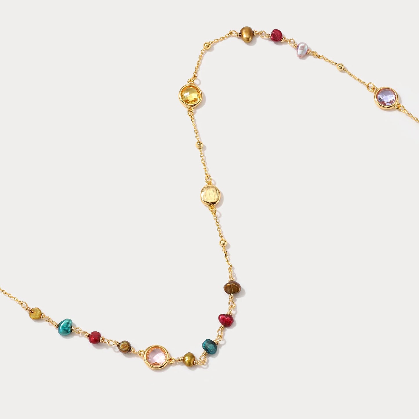 Rainbow Station Beaded Necklace