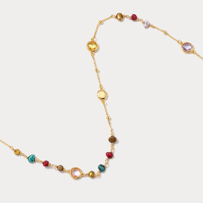 Rainbow Station Beaded Necklace