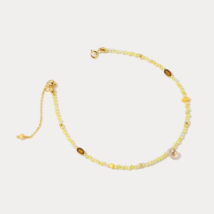Lemon Beaded Anklet