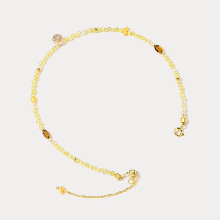 Lemon Beaded Anklet