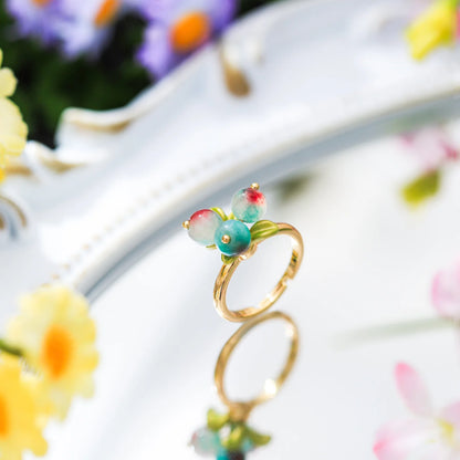 Aqua - Red Berry Ring