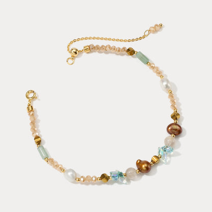 Dainty Stone Beaded Anklet