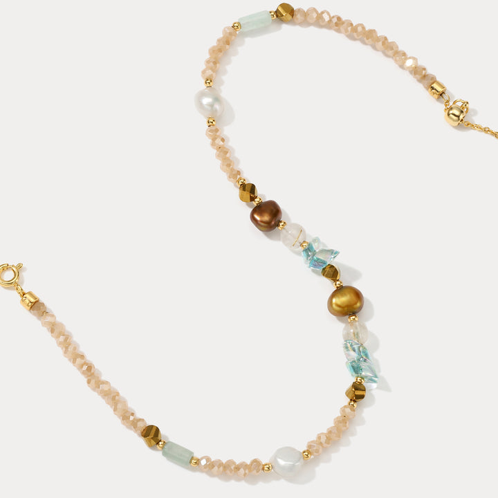 Dainty Stone Beaded Anklet