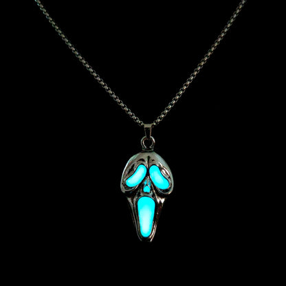 Ghostface Glow in the Dark Scream Necklace👻