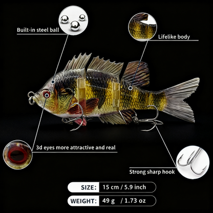 💥Last 3 days 44% OFF💥4 Segment Fishing Bait with Fiber Tail🎣