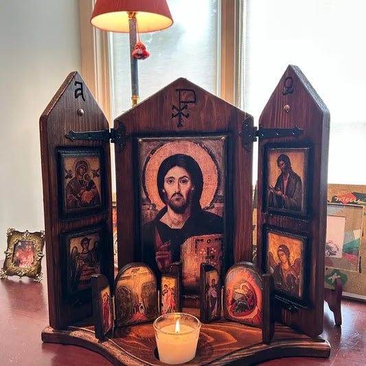Handmade Wooden Carved Iconostasis
