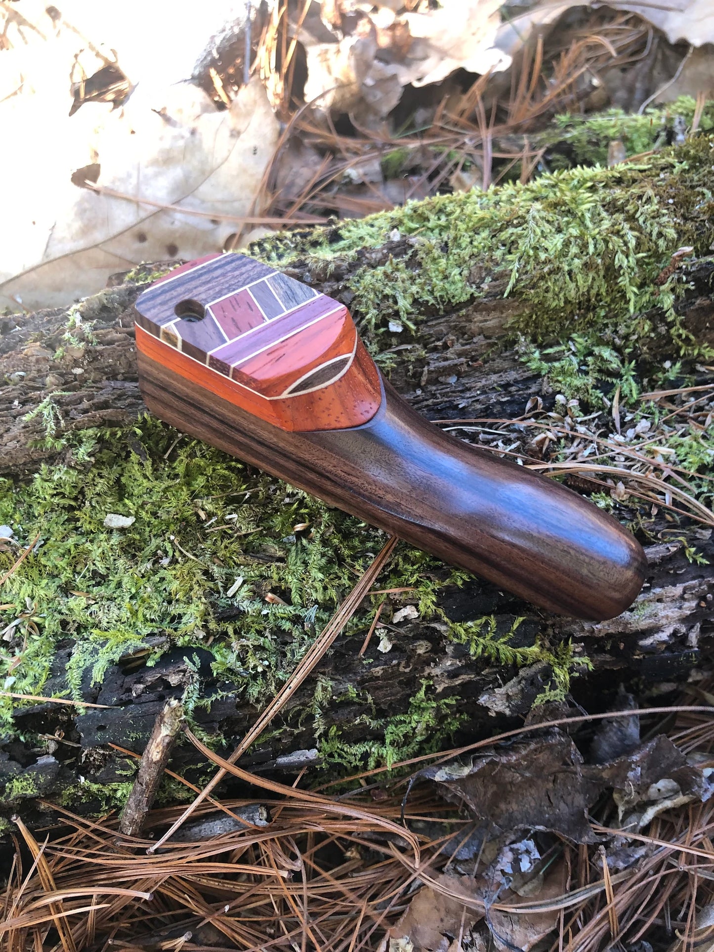 4" long Laminated Top Wooden Smoking Pipe