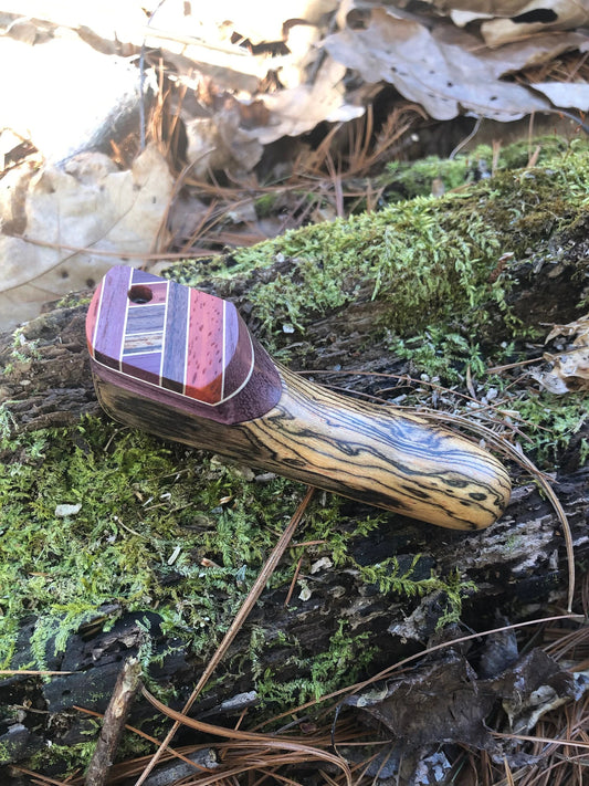 4" long Laminated Top Wooden Smoking Pipe
