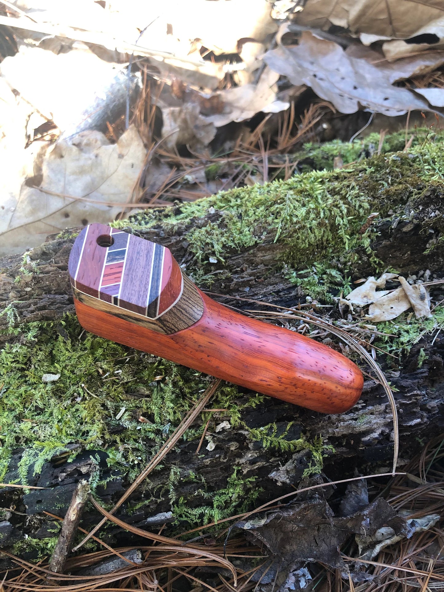4" long Laminated Top Wooden Smoking Pipe
