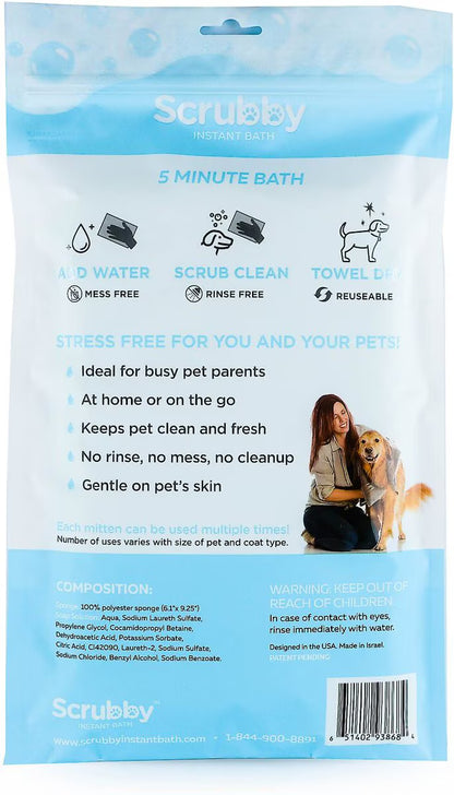 Rinse Free Shampoo Mittens for Pets